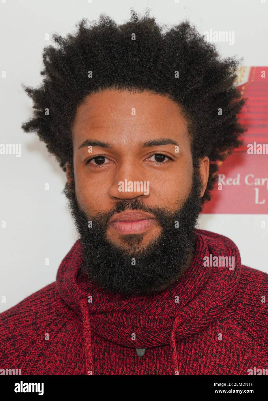 Denim Richards at the 2019 Grammys Style Lounge presented by Red Carpet