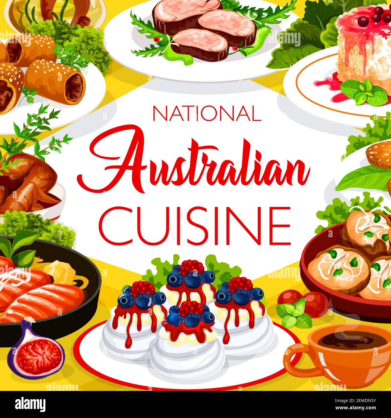 Australian cuisine food menu chicken and fish dish, Australia