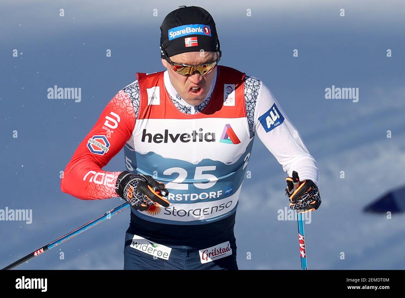 Oberstdorf, Germany. 25th Feb, 2021. Nordic skiing: World Cup, cross-country, sprint classic, men. Paal Golberg from Norway in action in qualification. Credit: Karl-Josef Hildenbrand/dpa/Alamy Live News Stock Photo