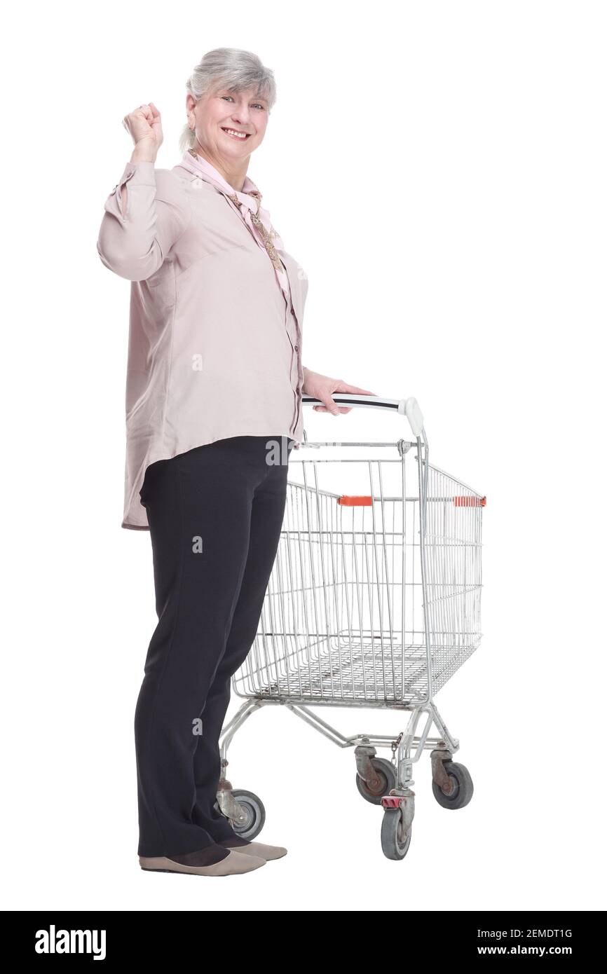 Old lady carrying shopping hi-res stock photography and images - Alamy