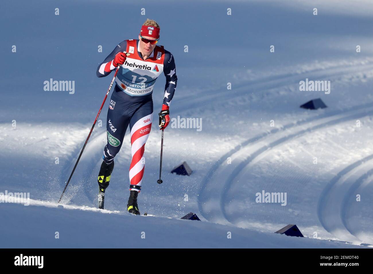 Oberstdorf, Germany. 25th Feb, 2021. Nordic skiing: World Cup, cross-country, sprint classic, men. Logan Hanneman from USA in action in the qualification. Credit: Karl-Josef Hildenbrand/dpa/Alamy Live News Stock Photo