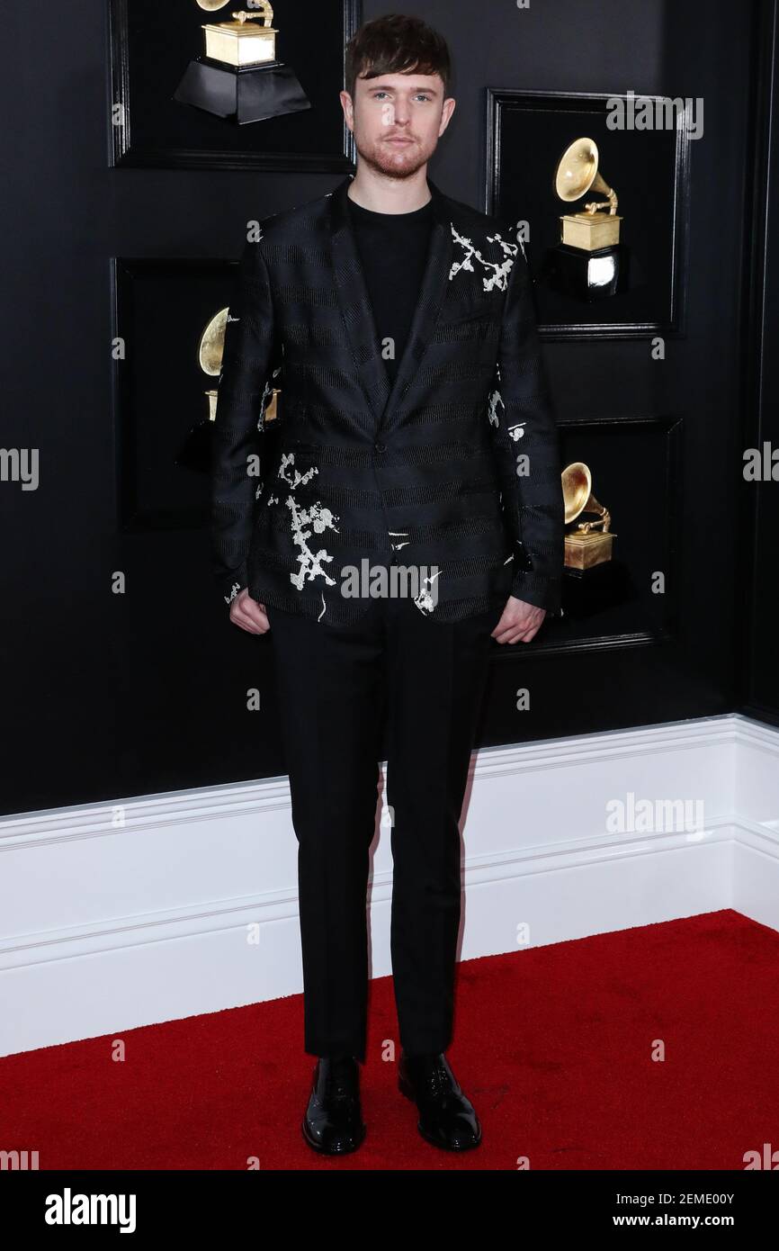 LOS ANGELES, CA, USA - FEBRUARY 10: James Blake arrives at the 61st