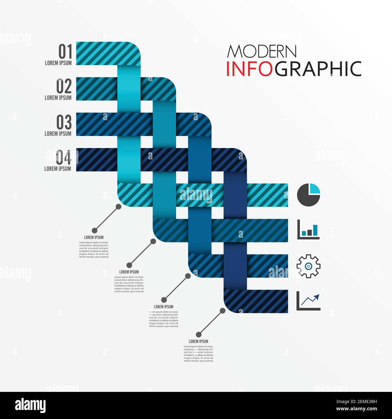 Vector infographic template with 3D paper label, Business concept with