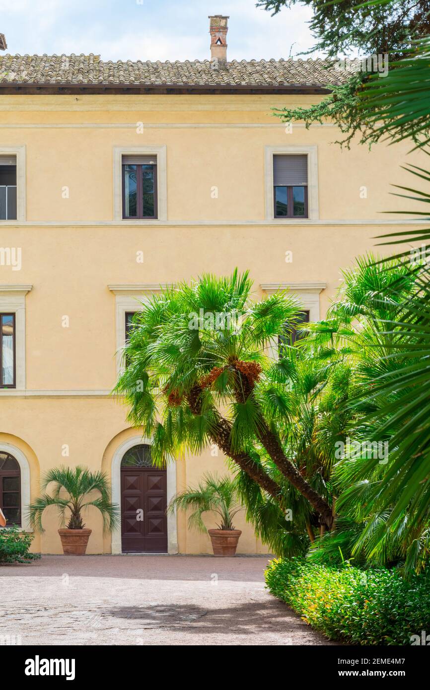 Rome, Italy - Oct 05, 2018: Museum patioof the Villa Farnesina in Rome Stock Photo