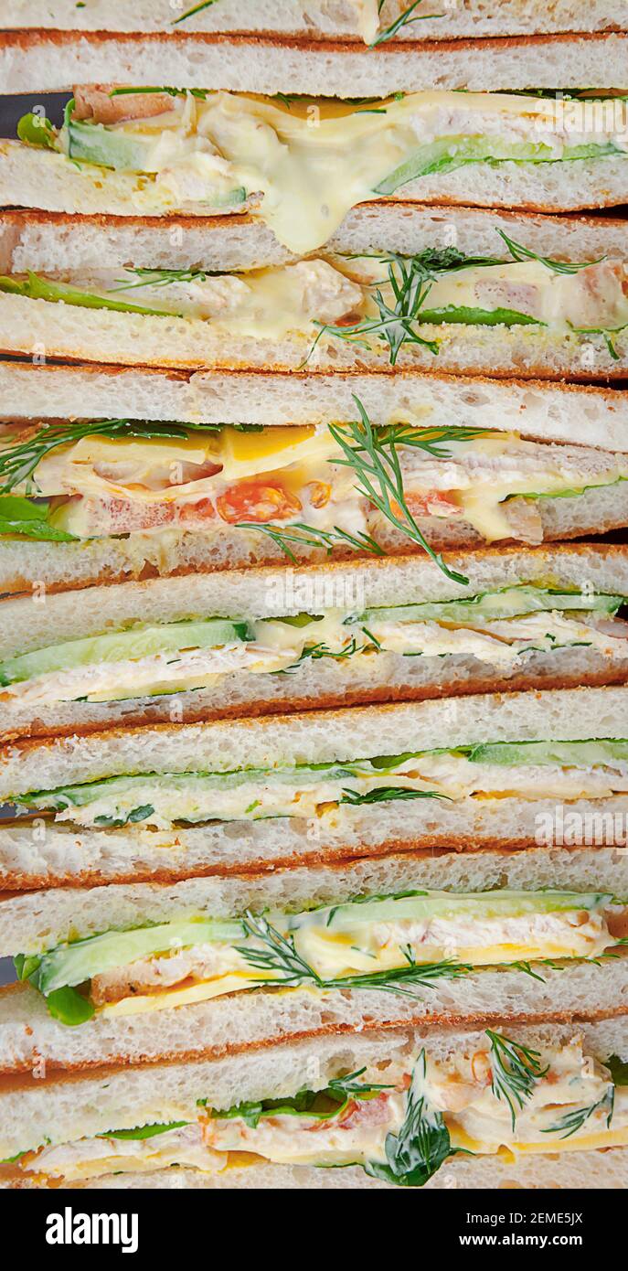 delicious homemade sandwich in rustic style Stock Photo - Alamy