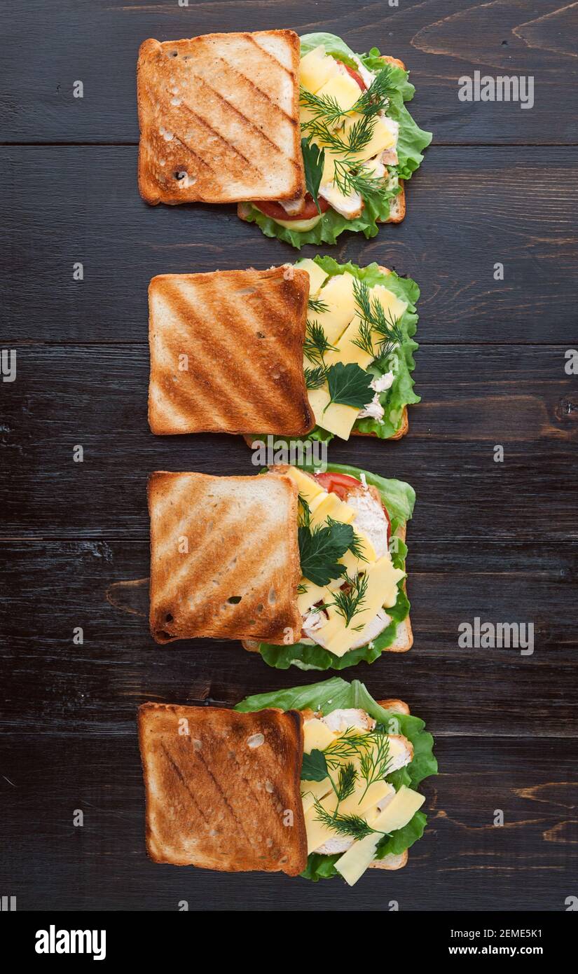 delicious homemade sandwich in rustic style Stock Photo - Alamy