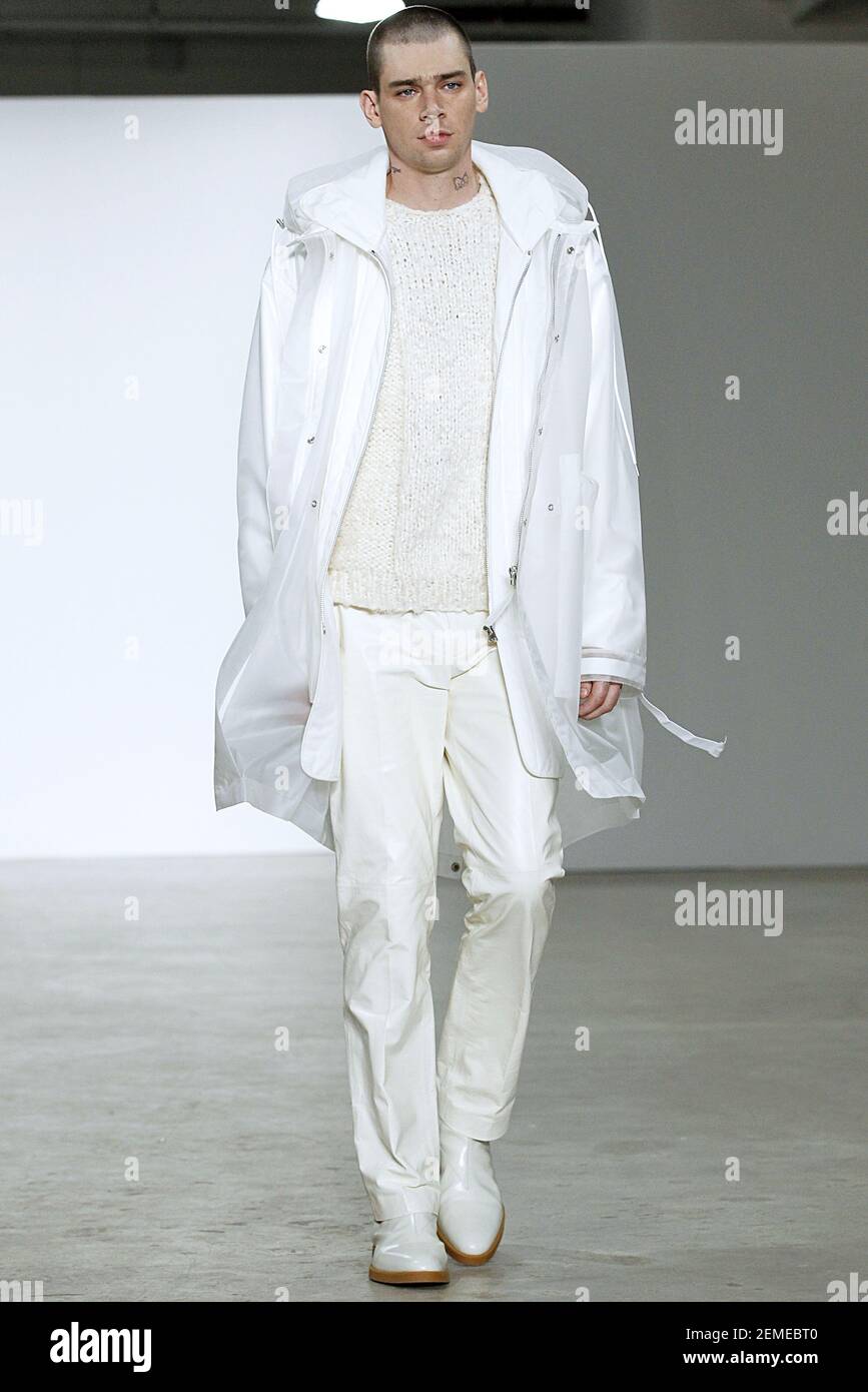 Cole Mohr walks on the runway during the Helmut Lang Ready To Wear Fashion Show at New York Fashion Week F/W 19 in New York, NY on February 11, 2019. (Photo by Jonas Gustavsson/Sipa USA) Stock Photo