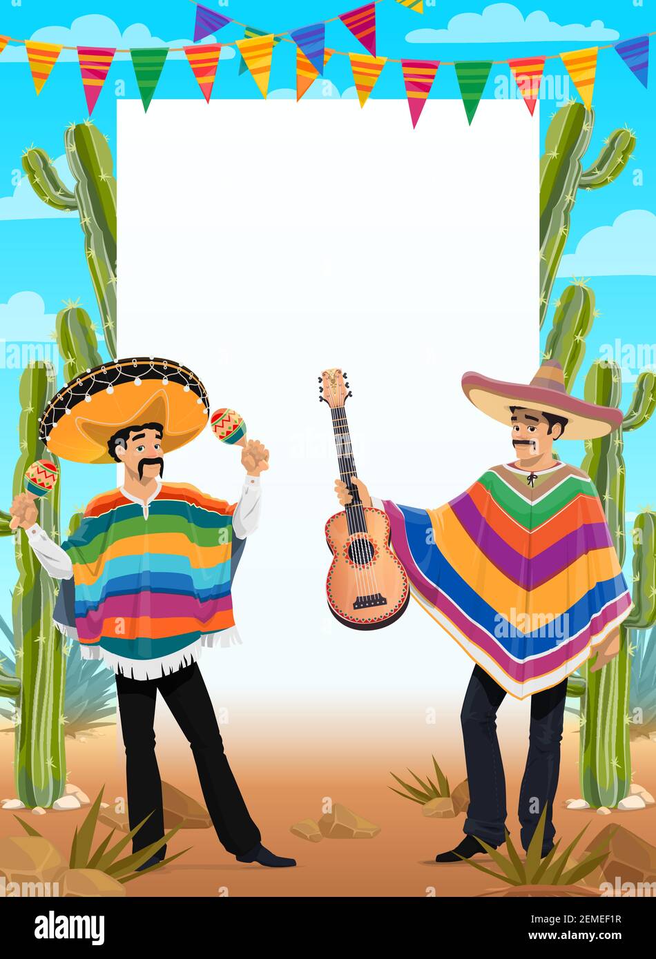 Mexican Cinco de Mayo poster Mexico holiday fiesta and celebration party,  vector background. Cinco de Mayo 5 May Mexican holiday men in sombrero and  p Stock Vector Image & Art - Alamy
