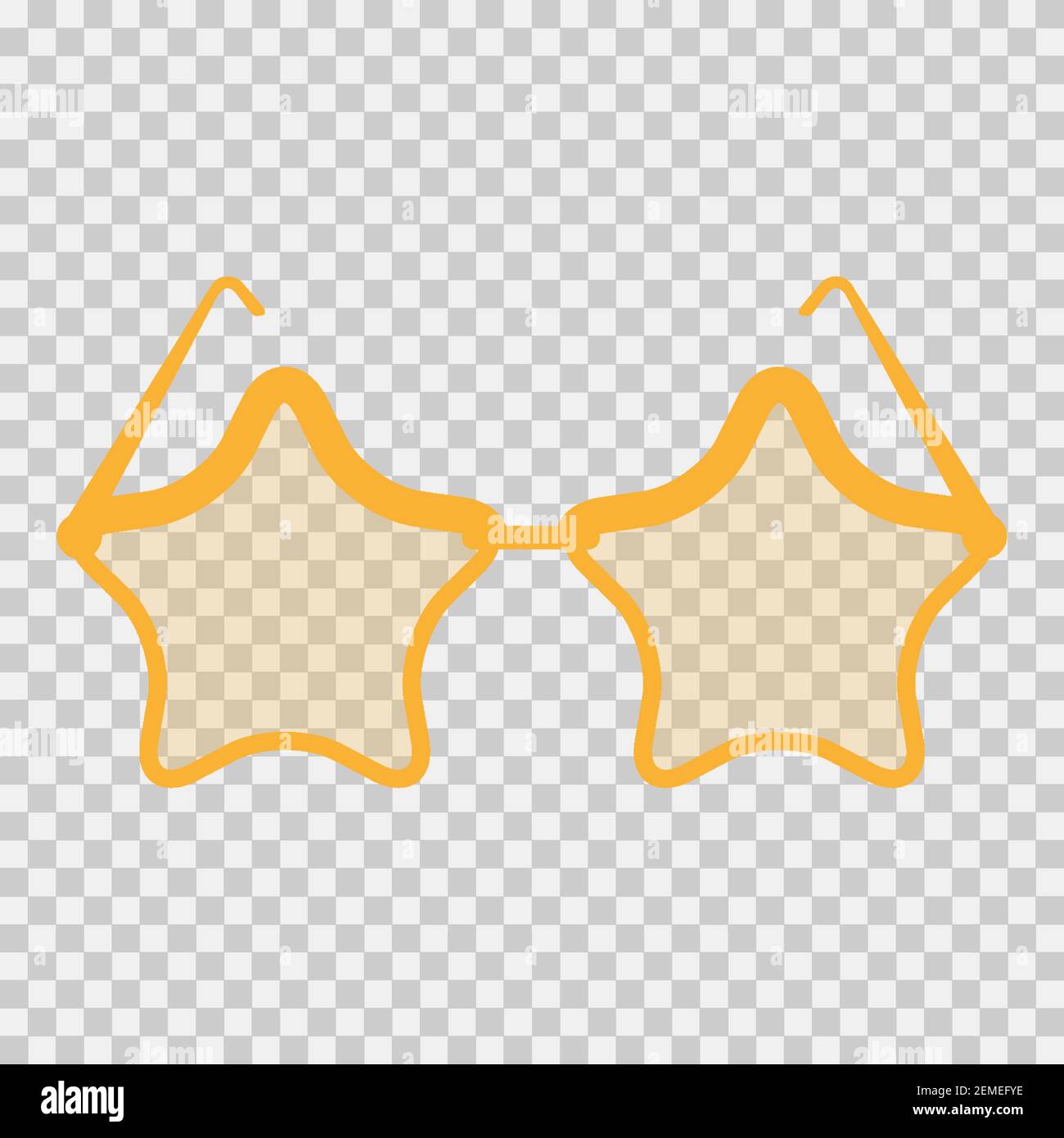 Star-shaped cartoon sunglasses. Flat vector illustration on transparent  background Stock Vector Image & Art - Alamy