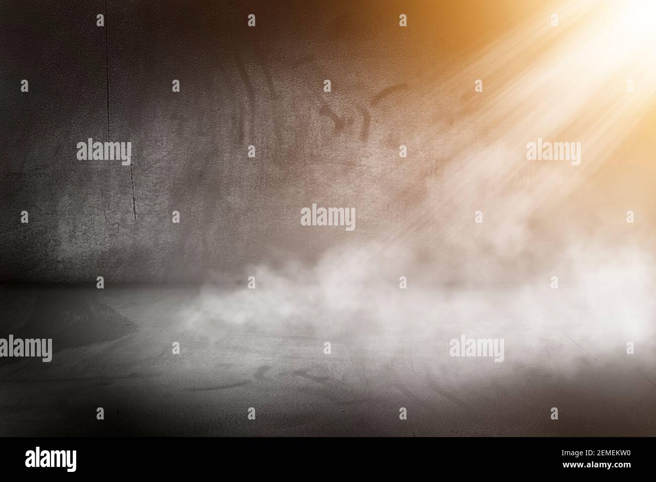 Texture dark concentrate floor with mist or fog. Black, dark and gray ...