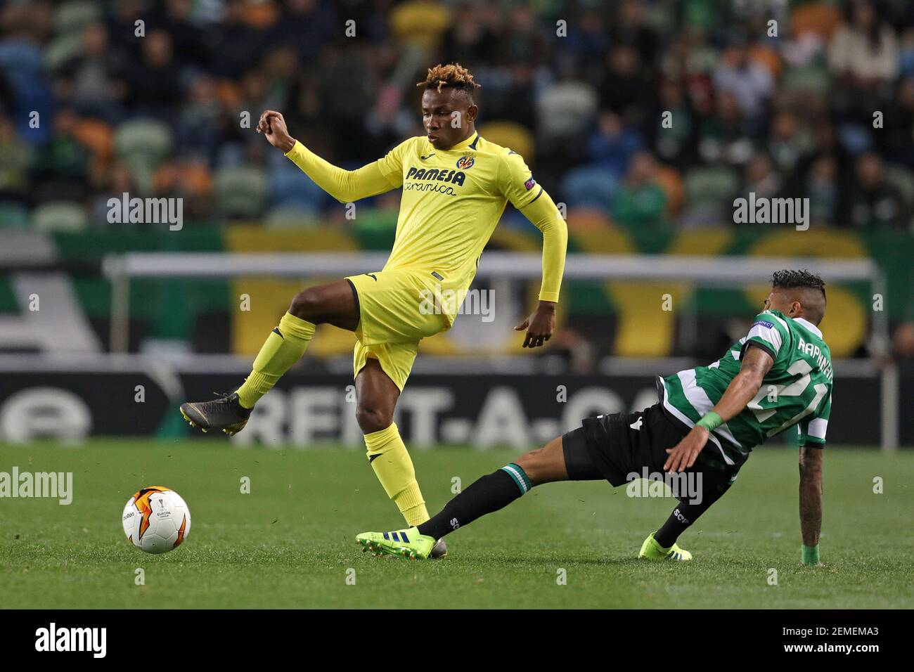 02 14 19 Samuel Chukwueze Of Villarreal Fc In Action During The Europa League 18 19 Footballl Match Between Sporting Cp Vs Villarreal Fc Final Score Sporting Cp 0 1 Villarreal Fc Photo By 02 14 19 Samuel Chukwueze Of Villarreal Fc In Action During The Europa League 18 19 Footballl Match Between Sporting Cp Vs Villarreal Fc Final Score Sporting Cp 0 1 Villarreal Fc Photo By