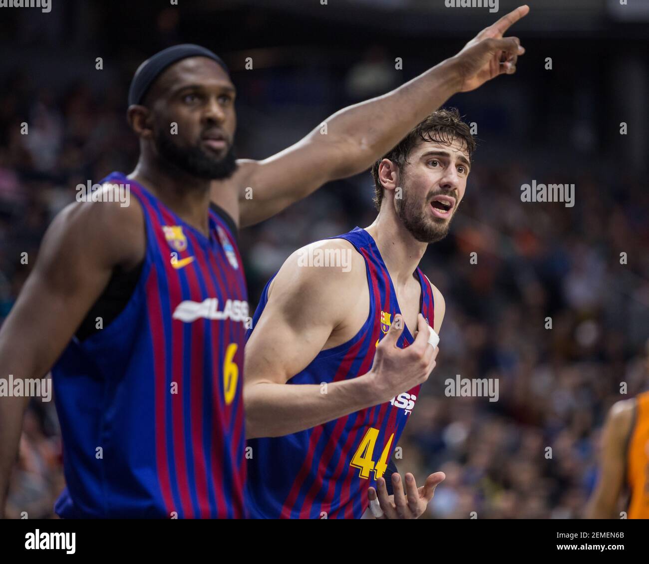 Ante Tomic during FC Barcelona Lassa victory over Valencia Basket Club (86  - 79) in Copa del Rey 2019 game (quarterfinal) celebrated in Madrid (Spain)  at Wizink Center. February 14th 2019. (Photo