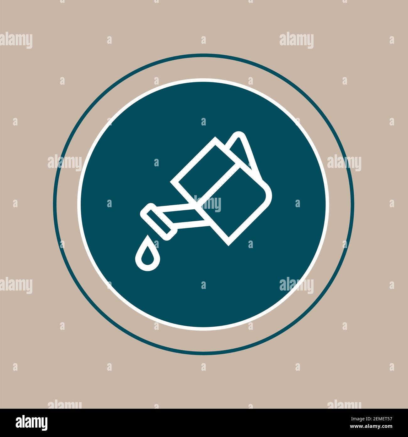 Plant watering can flat vector design icon Stock Vector