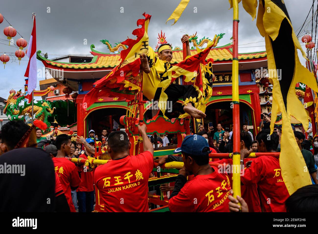 A possessed participant seen performing during the festival. Cap Go Meh ...