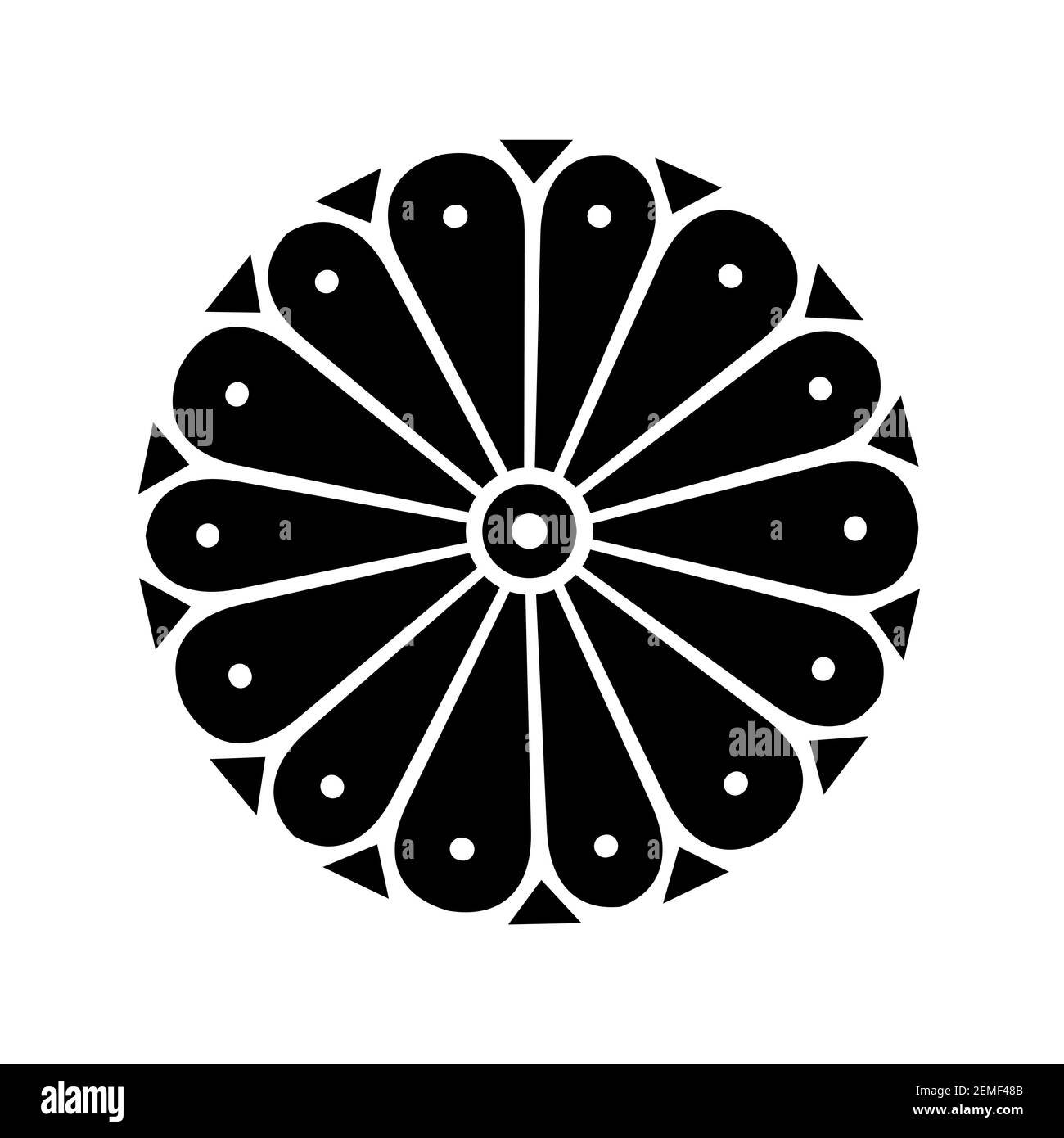 Japan style design flower Sign, Imperial symbol Stock Vector Image