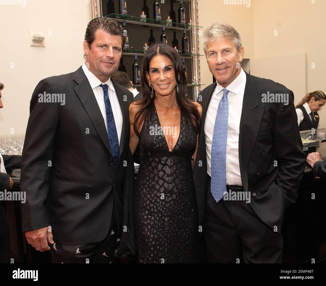 MIAMI, FL FEB 16 Scott Erickson, Briana Brumer and Rick Thurman are seen during Diamonds are
