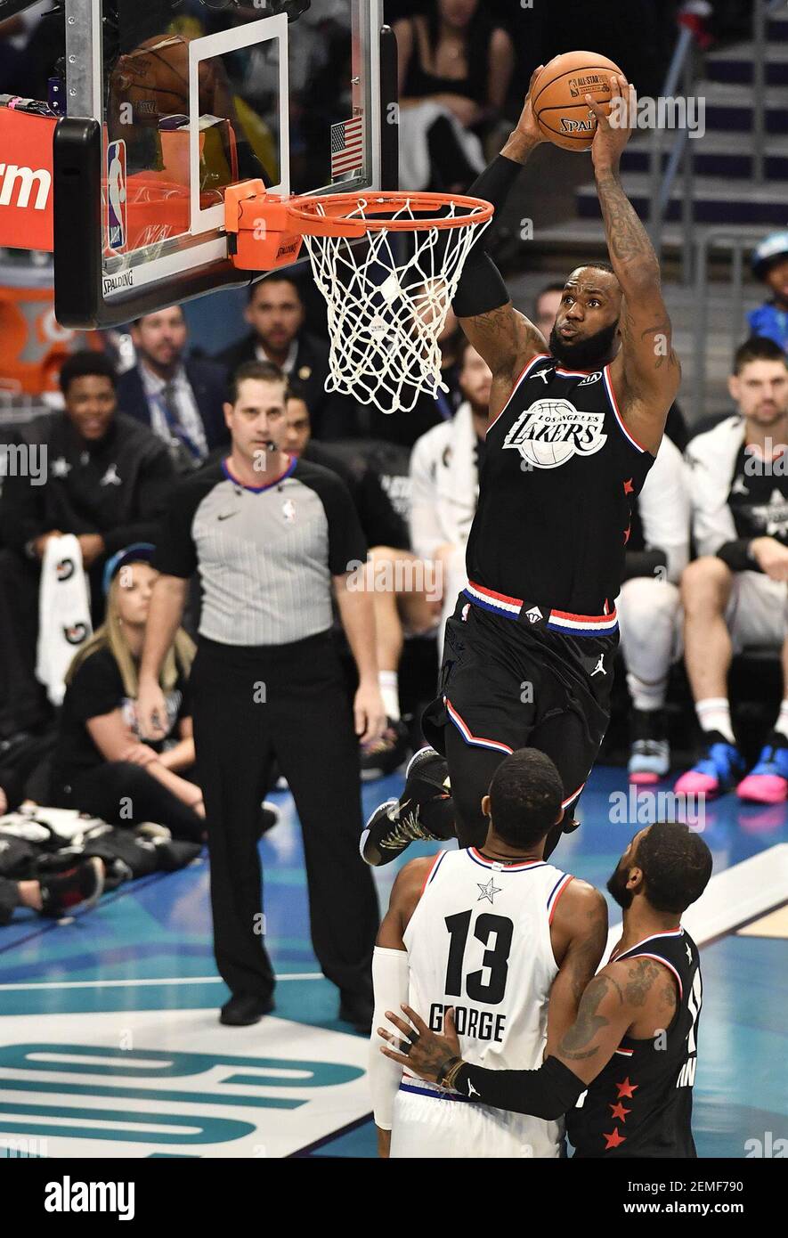 Paul George of Team LeBron shoots the ball during the NBA All-Star