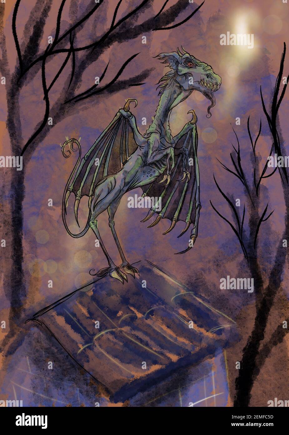 jersey devil illustration Stock Photo Alamy