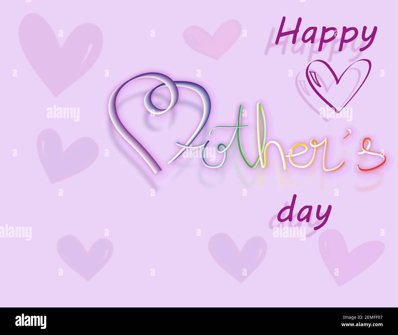 Happy Mothers Day Calligraphy Background. Design for invitation, card, flyer Stock Vector