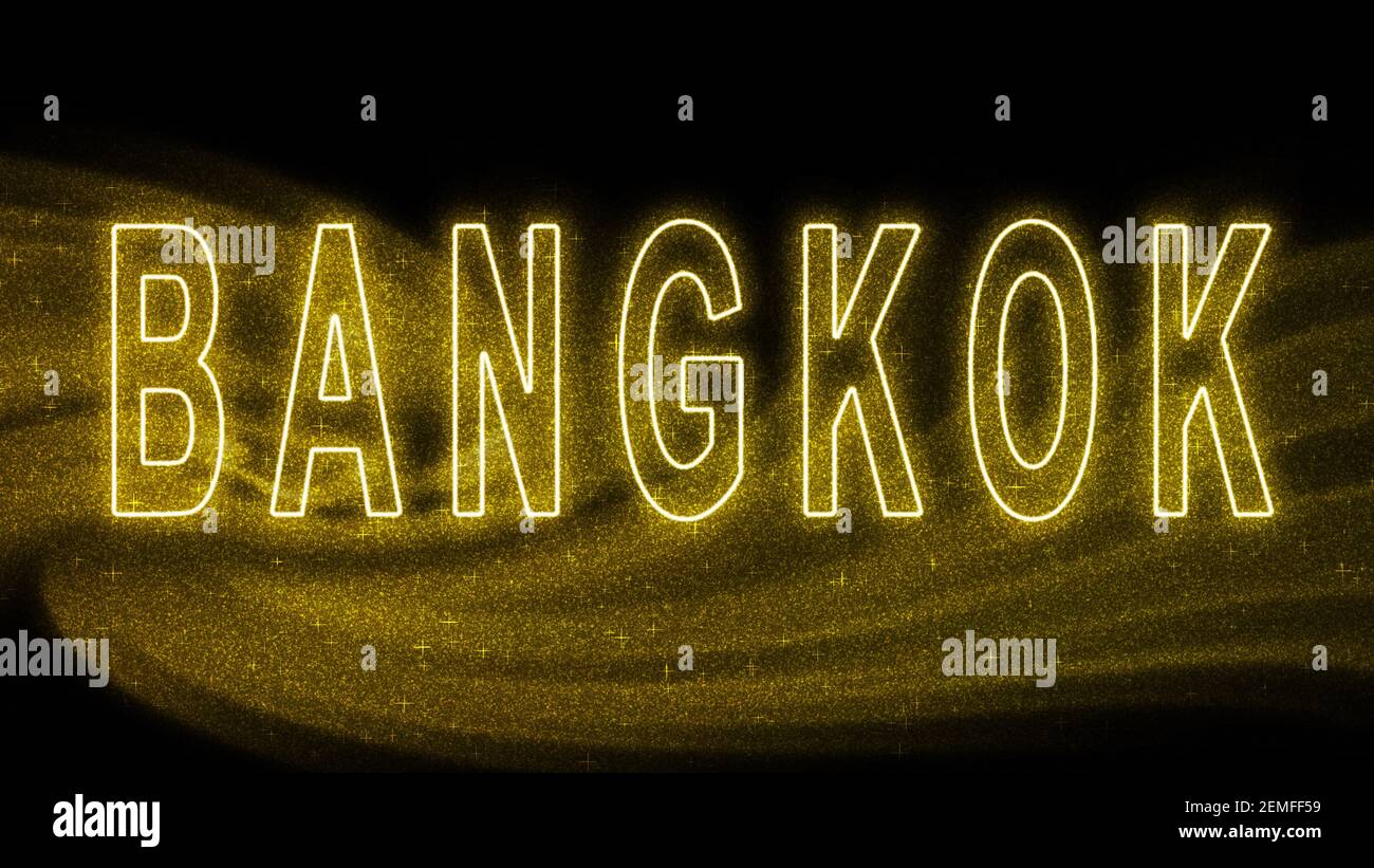 Bangkok Gold glitter lettering, Bangkok Tourism and travel, Creative ...