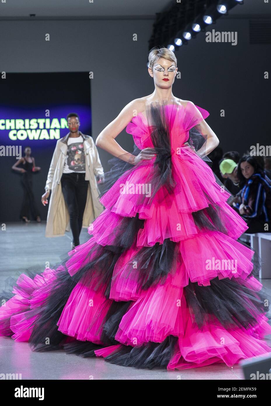 christian cowan pink dress Christian Cowan Pink Sequin Bow Dress taking slight