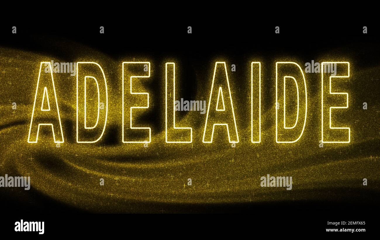 Adelaide Gold glitter lettering, Adelaide Tourism and travel, Creative