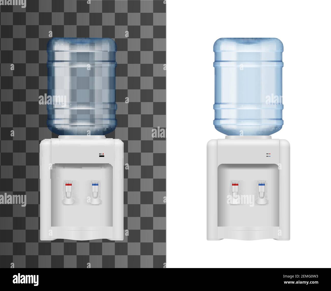 Water dispenser with bottle 2024 down