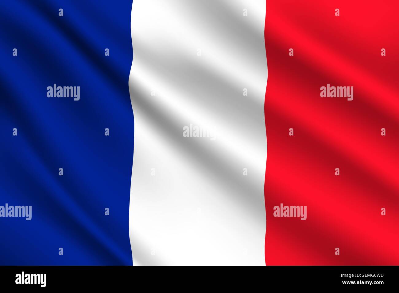 French flag, France country national vector identity. Foreign language ...