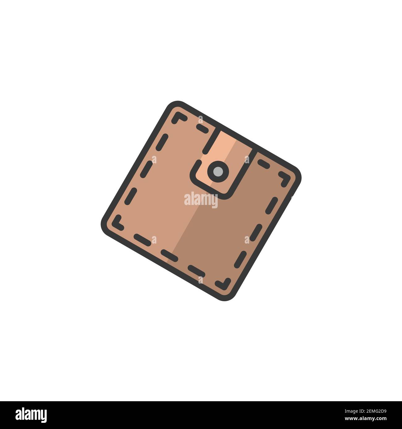 Wallet. Filled color icon. Isolated commerce vector illustration Stock ...