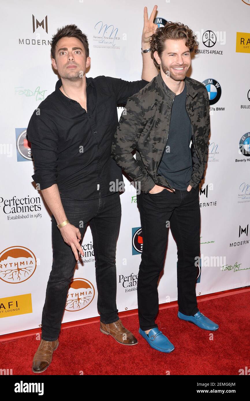 (L-R) Jonathan Bennett and James Vaughan attend the Rafi's Gifting