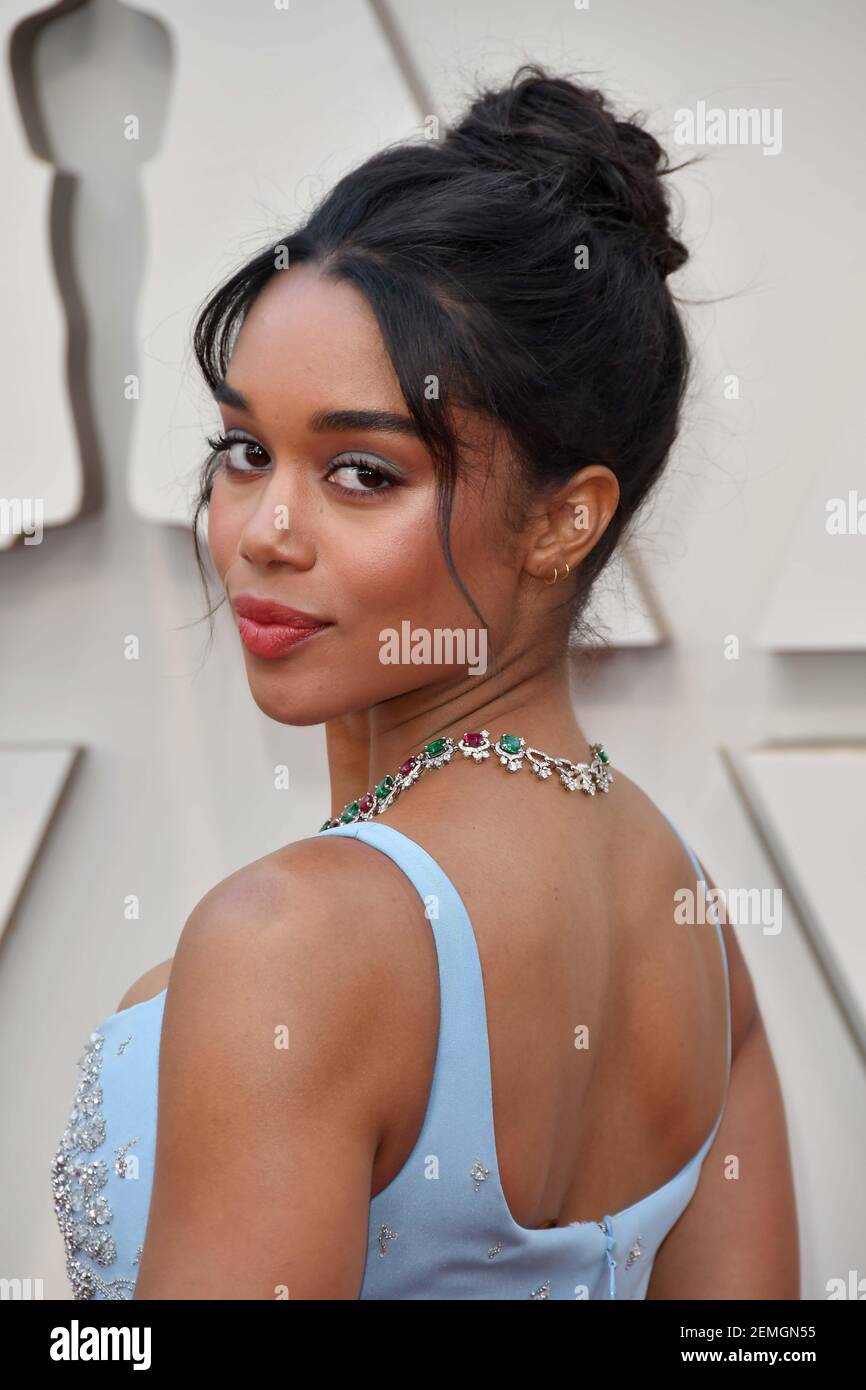 Laura Harrier walking on the red carpet at the 91st Academy Awards ...