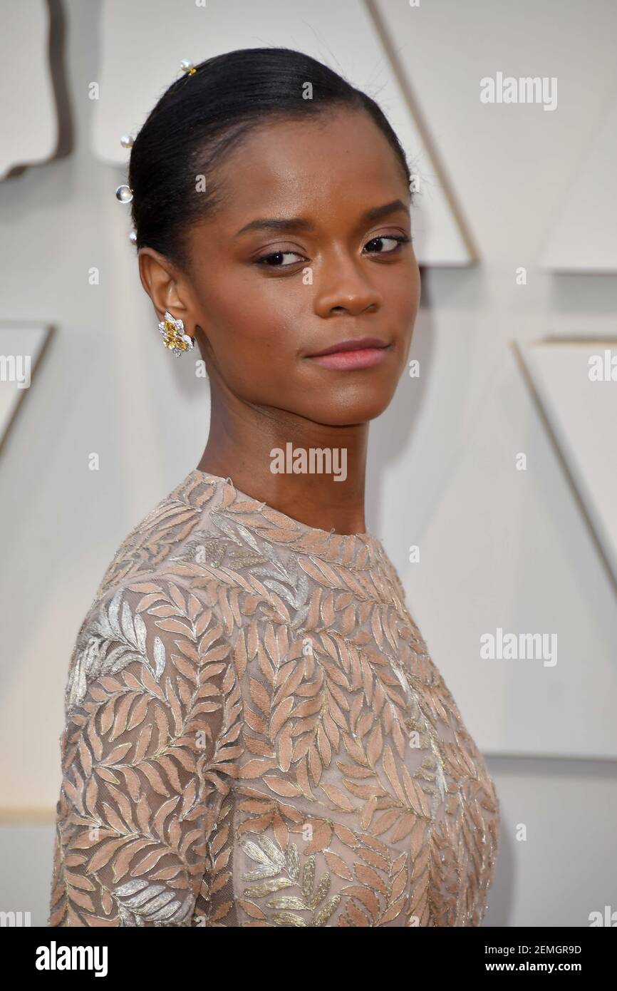 Letitia Wright walking on the red carpet at the 91st Academy Awards