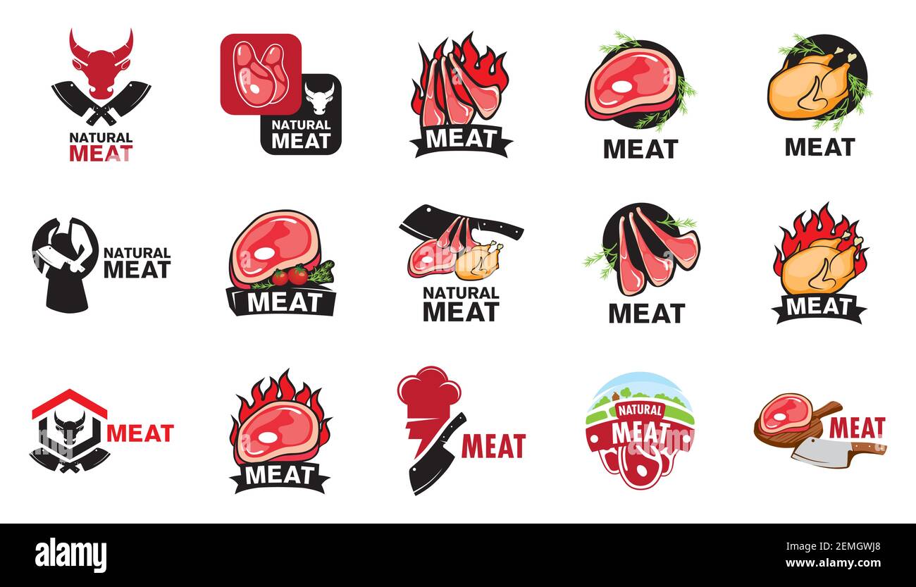 Vector logo of a meat shop and restaurant Stock Vector Image & Art Alamy