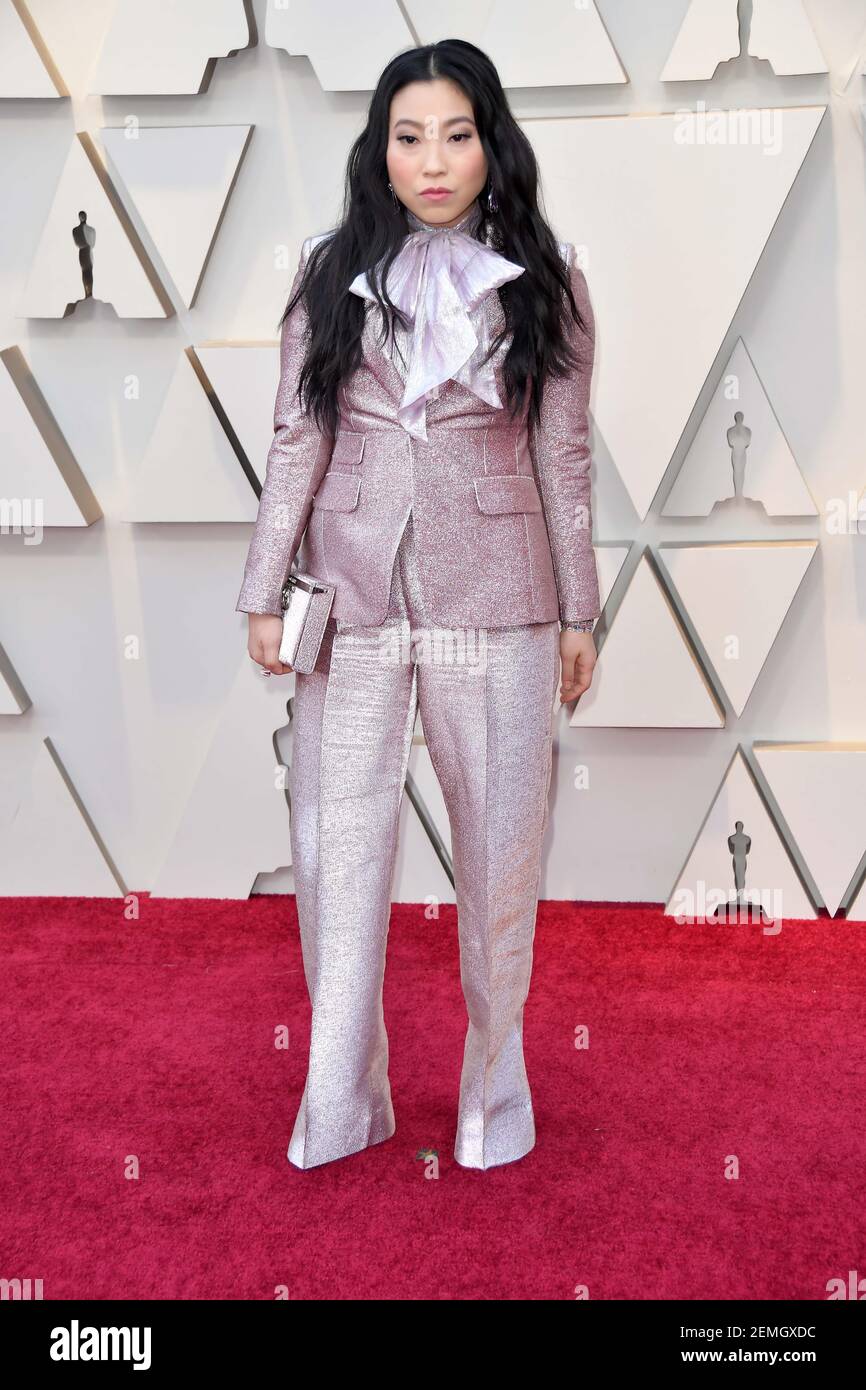 Awkwafina walking on the red carpet at the 91st Academy Awards Oscars ...