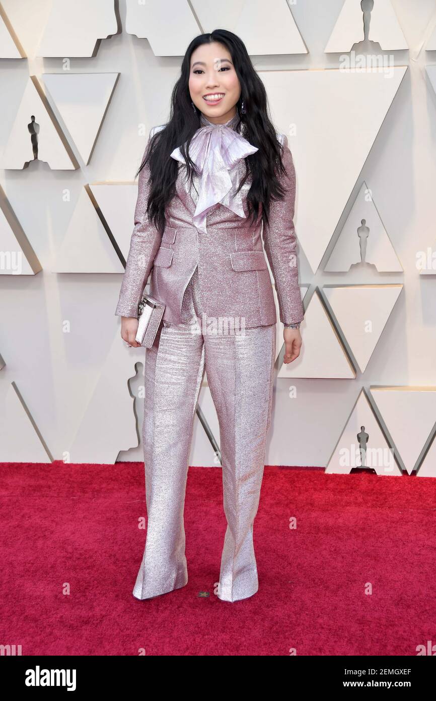 Awkwafina walking on the red carpet at the 91st Academy Awards Oscars ...