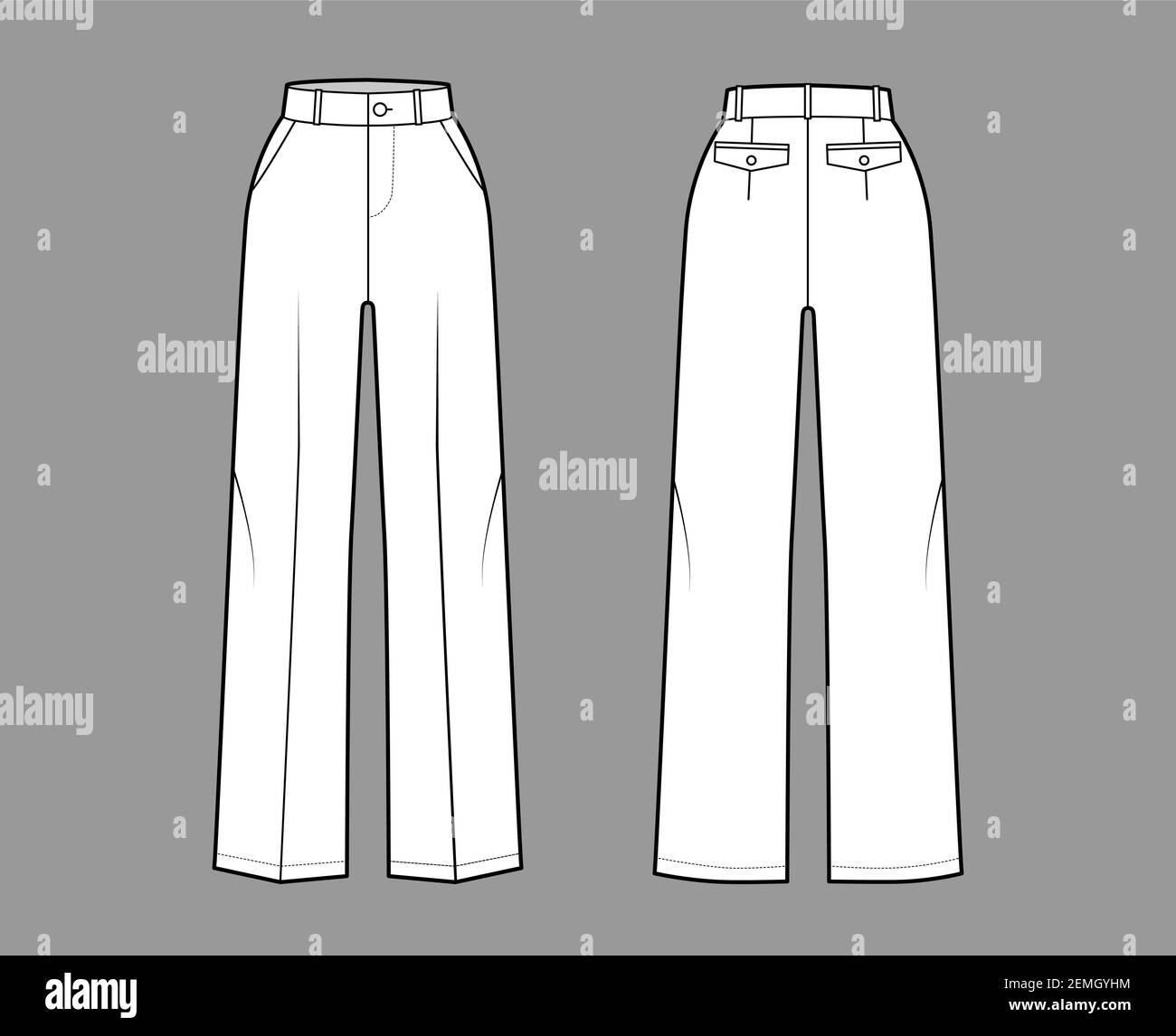 Flap trousers Stock Vector Images - Alamy