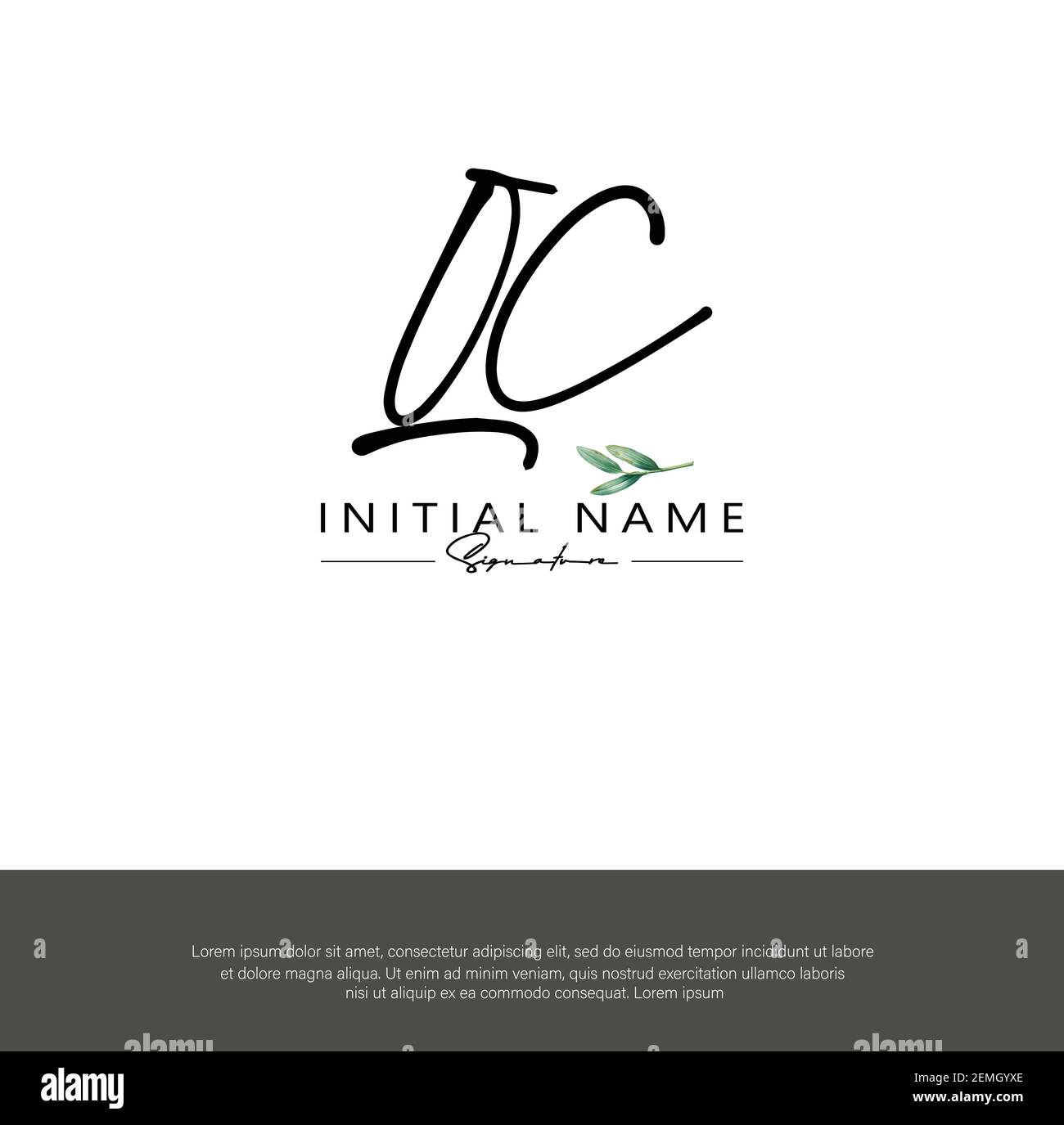 O C OC  Initial letter handwriting and signature logo. Beauty vector initial logo .Fashion, boutique, floral and botanical Stock Vector