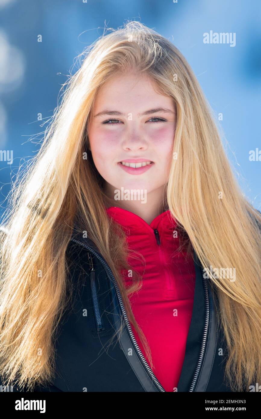 Princess Amalia during the annual winter Royal photoc?all at the skiing ...