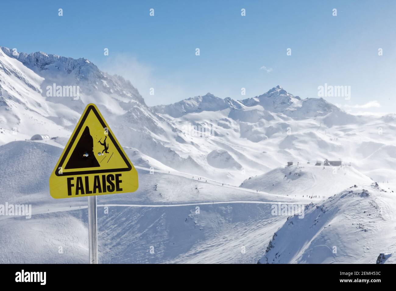 Ski piste sign french alps hi-res stock photography and images - Alamy