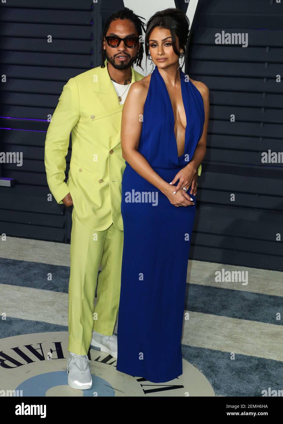 BEVERLY HILLS, LOS ANGELES, CA, USA - FEBRUARY 24: Miguel and Nazanin