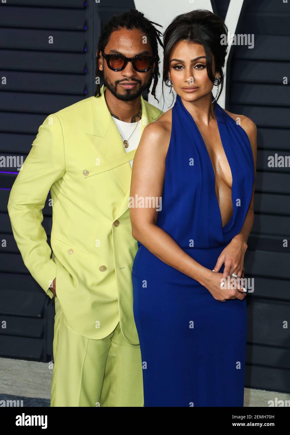 BEVERLY HILLS, LOS ANGELES, CA, USA - FEBRUARY 24: Miguel and Nazanin