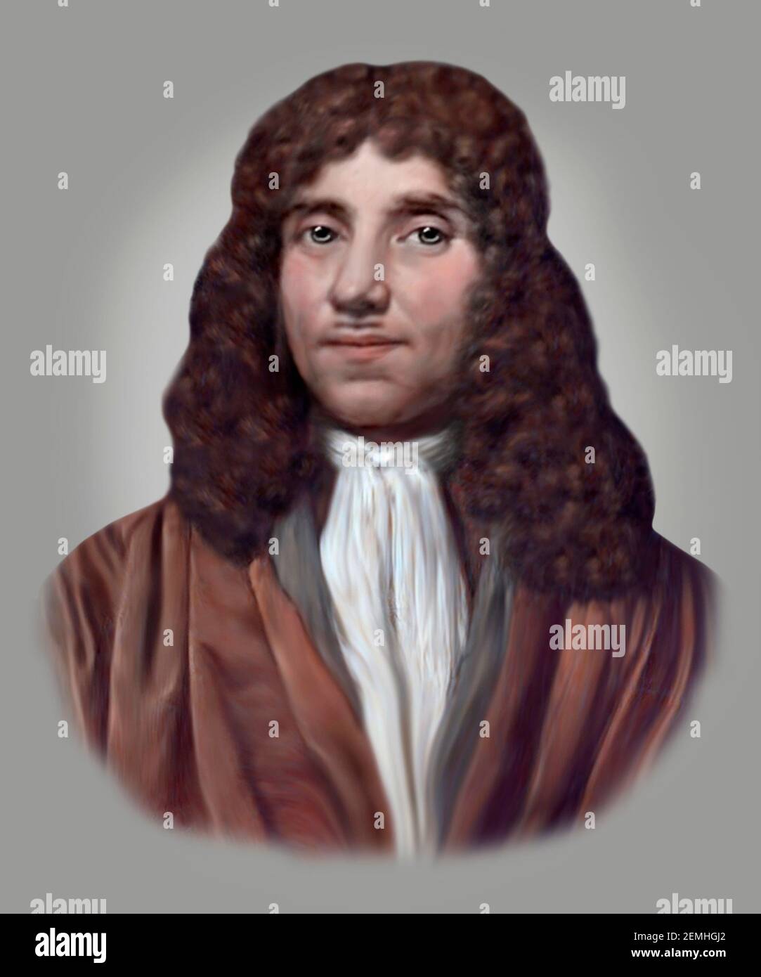 Antonie van Leeuwenhoek 1632-1723 Dutch Scientist Businessman Stock Photo