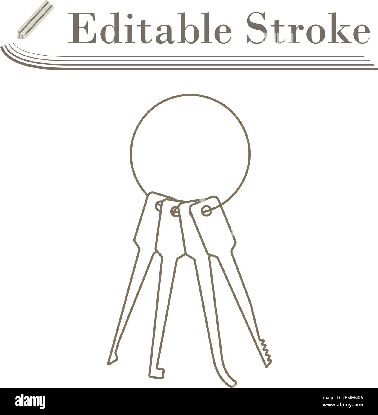 Lockpick Icon. Editable Stroke Simple Design. Vector Illustration Stock ...
