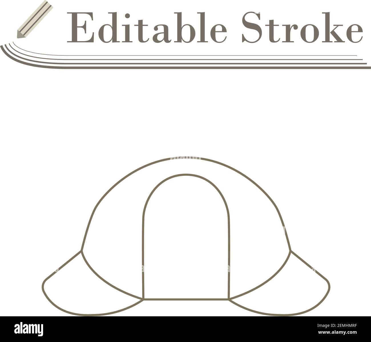 Sherlock Hat Icon. Editable Stroke Simple Design. Vector Illustration. Stock Vector