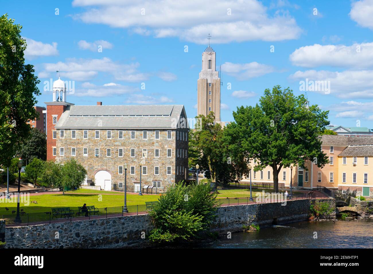 Historic Wilkinson Mill building in Old Slater Mill National Historic
