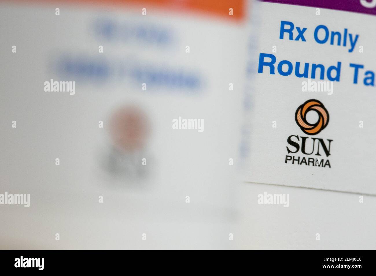 A Sun Pharmaceutical Industries logo is seen on prescription