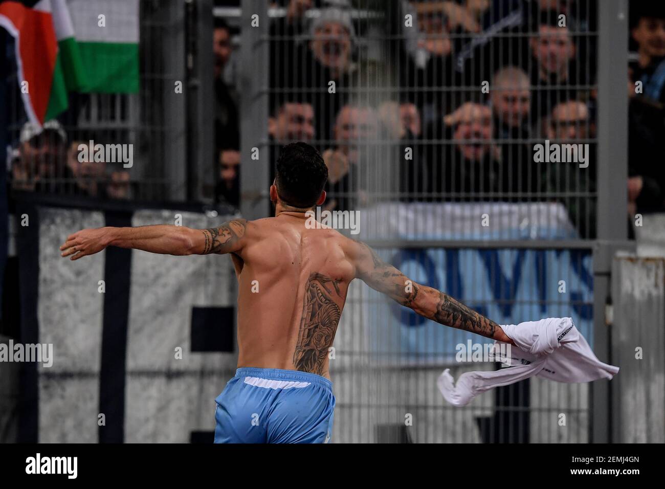 Danilo Cataldi of Lazio celebrates after scoring a goal. Roma 2-3-2019 ...