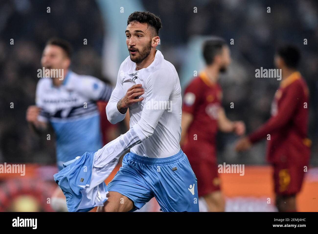 Danilo Cataldi of Lazio celebrates after scoring a goal. Roma 2-3-2019 ...