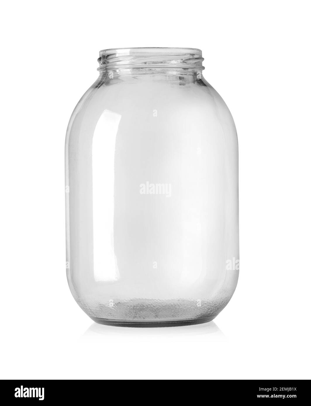 empty glass jar isolated on white with clipping path Stock Photo Alamy