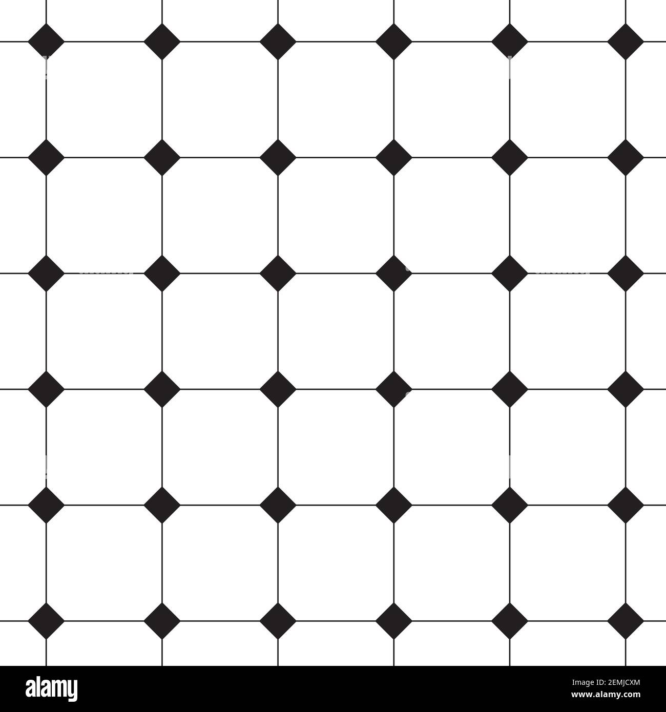Retro tiles geometric pattern background Stock Vector